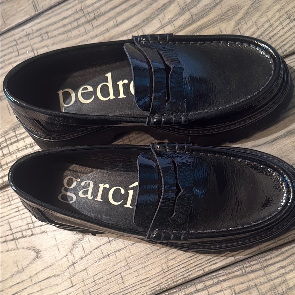 Pedro Garcia Glossy Black Men's Loafers